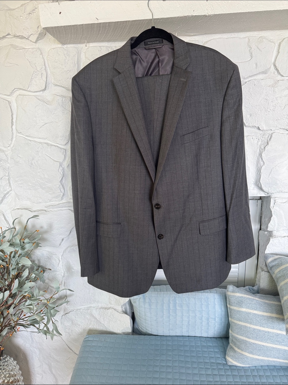 Ralph Lauren Charcoal Pinstripe Suit 100% wool